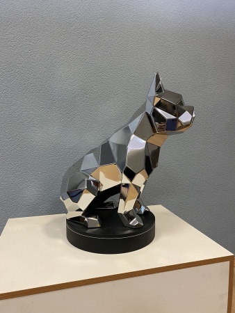 Французский бульдог.   Финиш: Полировка. Цвет: Хром. от интернет-магазина IDODOM.RU