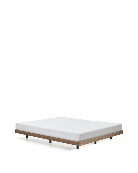 Основание кровати Norlen из орехового шпона с темной отделкой для матраса 180 x 200 от интернет-магазина IDODOM.RU