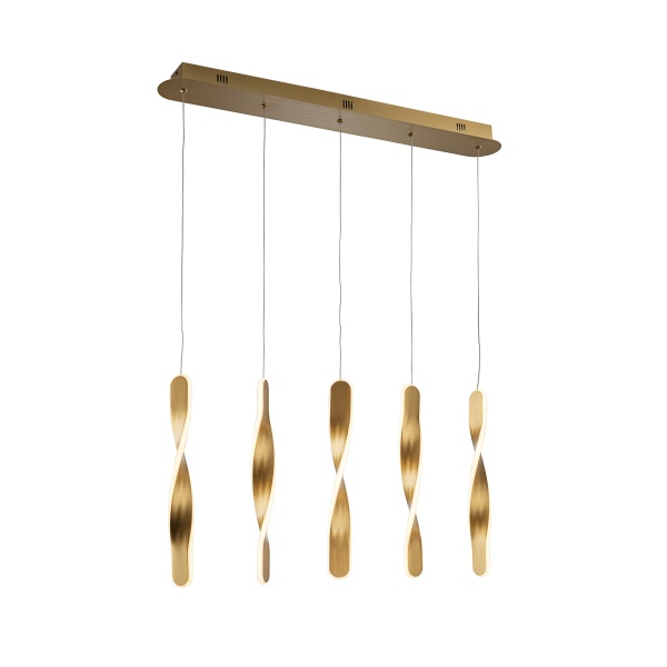 Люстра Twist 5L золотая от интернет-магазина IDODOM.RU