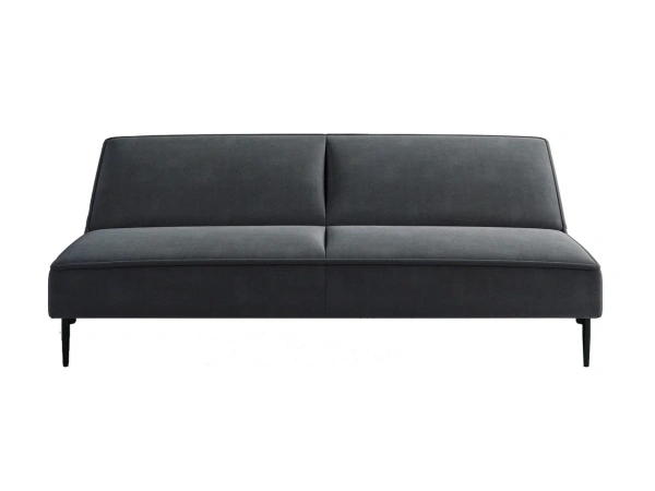 Este диван-кровать трехместный, прямой, без подлокотников, бархат серый 27 от интернет-магазина IDODOM.RU
