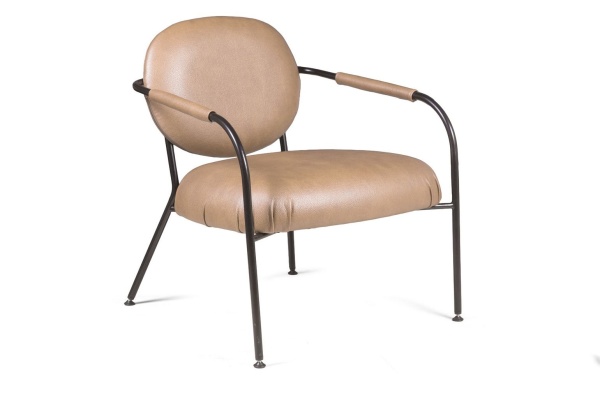 Лаунж кресло EGO, искусственная кожа, бежевый от интернет-магазина IDODOM.RU