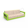 Диван Quarter lounge с подушками зеленого цвета, аксессуар молочного цвета