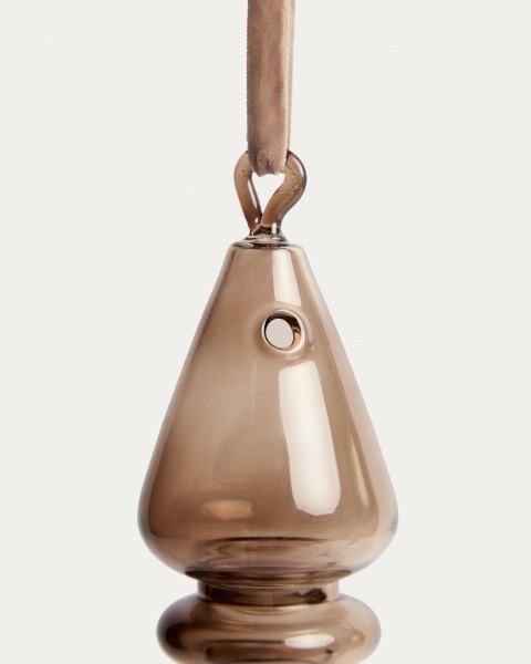 Набор из 2 подвесных украшений Lioren из коричневого переработанного стекла, 28,5 см от интернет-магазина IDODOM.RU