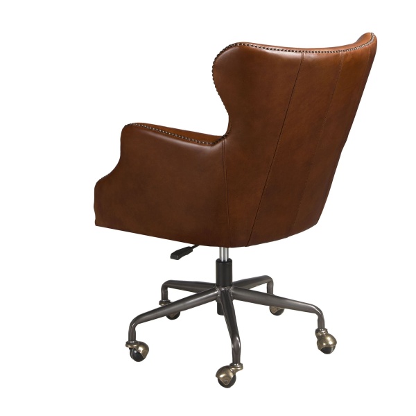 Вращающееся кресло 4166 из темно-коричневой кожи от интернет-магазина IDODOM.RU