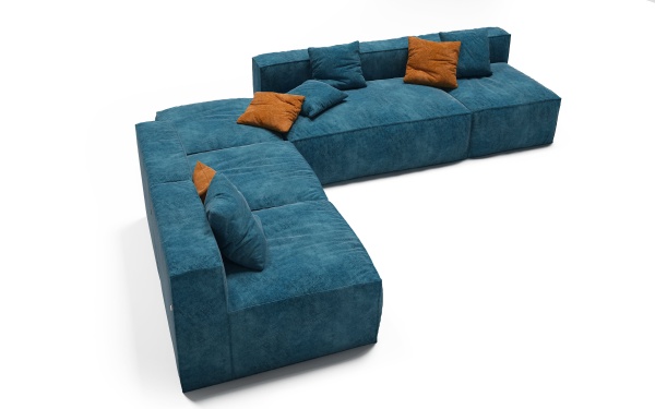 Диван Фри ДФ004 угловой 5 модулей - Эконом микровелюр