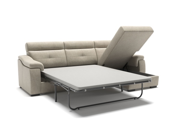 Boston диван-кровать с шезлонгом замша серый от интернет-магазина IDODOM.RU