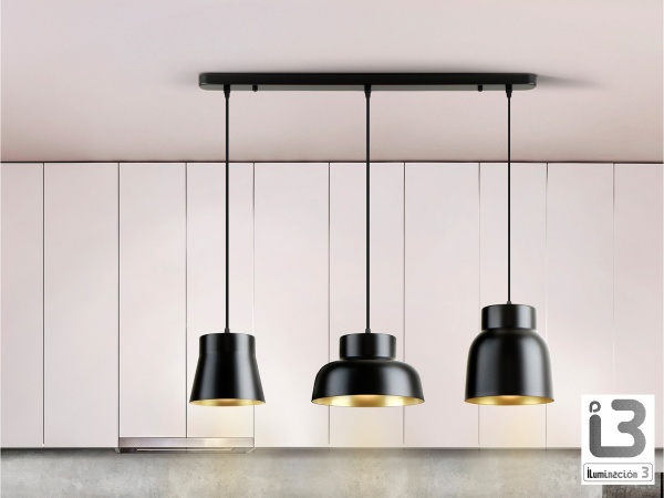 Vulcano Люстра 3L черный/золотистый от интернет-магазина IDODOM.RU