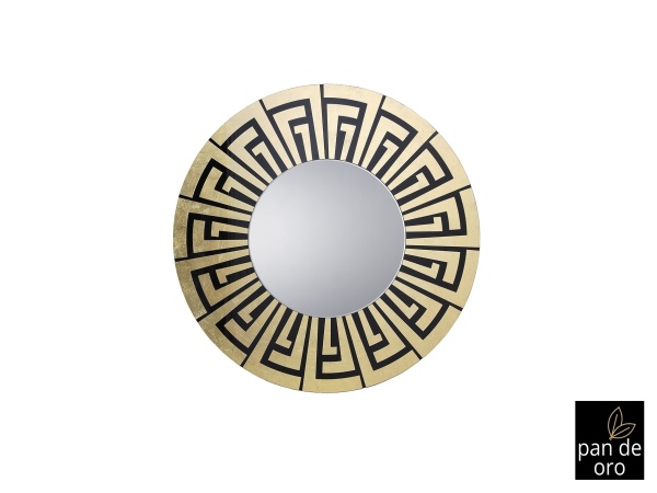 Круглое зеркало Aquiles черный / золотой D90 от интернет-магазина IDODOM.RU