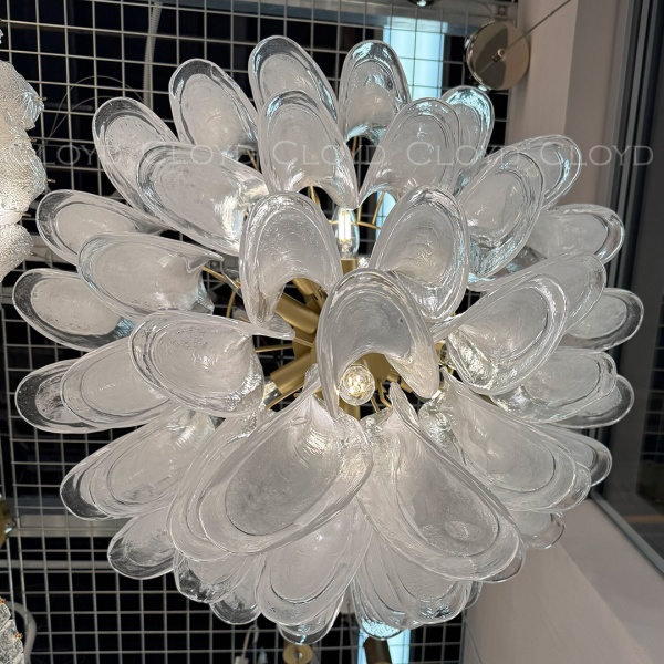 Люстра Cloyd AZORES-B C10 / Ø65 см - латунь светл. - бело-прозрачн.стекло (арт.11652) от интернет-магазина IDODOM.RU