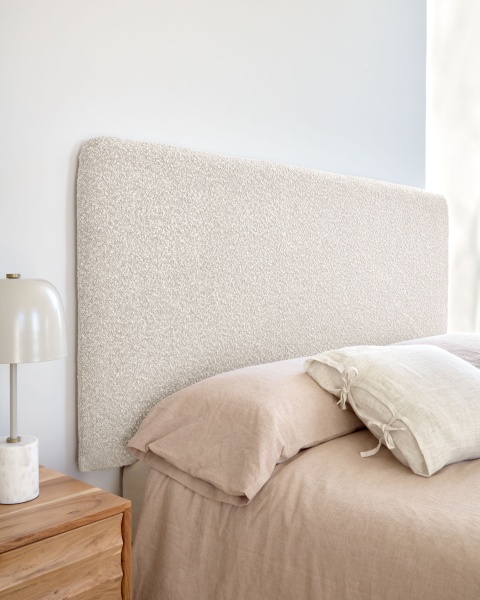 Изголовье Lydia из белого флиса 178 x 76 см от интернет-магазина IDODOM.RU