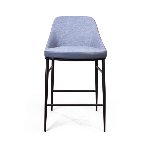 Стул полубарный Vincent, велюр комби серый от интернет-магазина IDODOM.RU