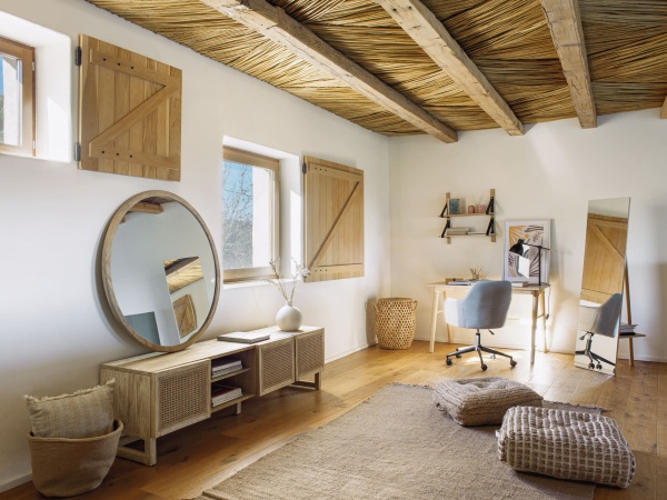 Тумба под ТВ Rexit из дерева минди и ротанга 180 x 50 cm от интернет-магазина IDODOM.RU