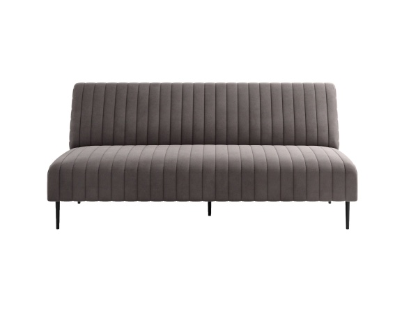 Baccara диван-кровать трехместный прямой без подлокотников, бархат антрацит 14 от интернет-магазина IDODOM.RU
