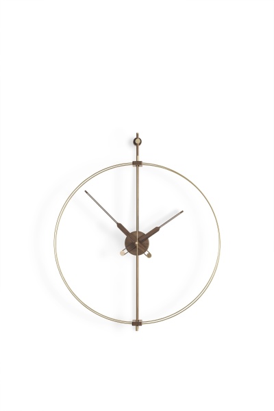 Часы настенные Mini Barcelona Premium Walnut/brass от интернет-магазина IDODOM.RU