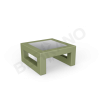 Стол Quarter lounge со стеклом Olive green