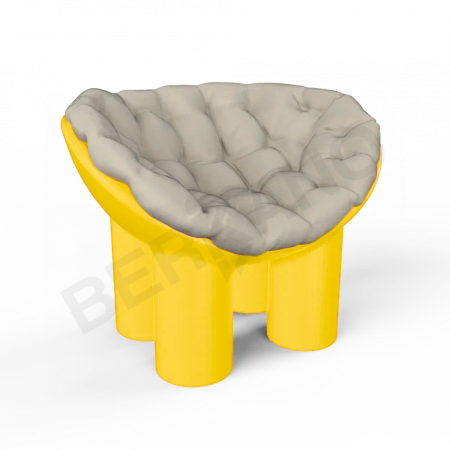 Кресло SLON Yellow, Bone Brown