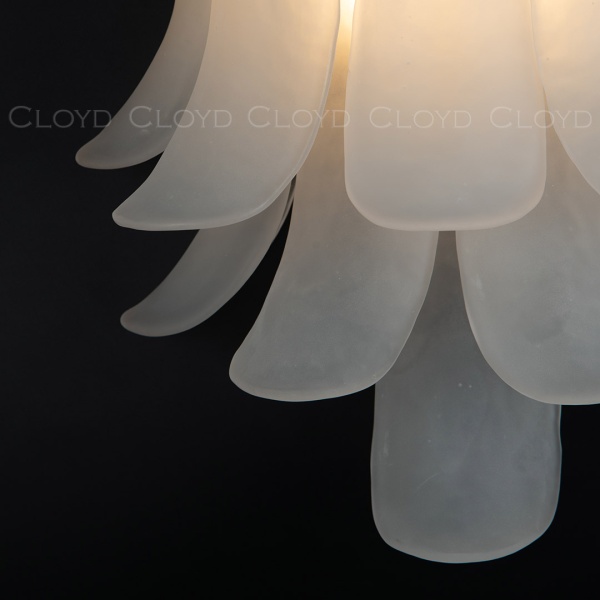 Бра Cloyd AZORES-A W2 / выс. 42 см - латунь светл. - белое матовое стекло (арт.20470) от интернет-магазина IDODOM.RU