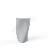 Кашпо Twist 90 серого цвета