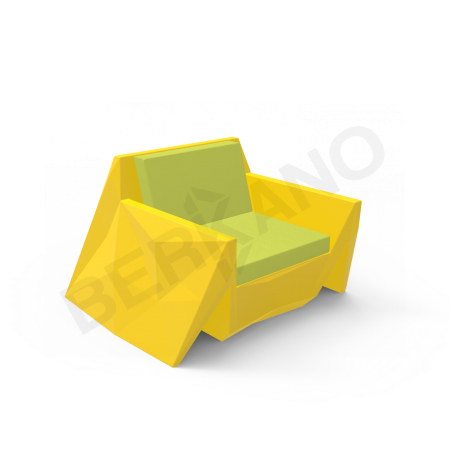 Кресло Quaro с подушками Yellow, Green