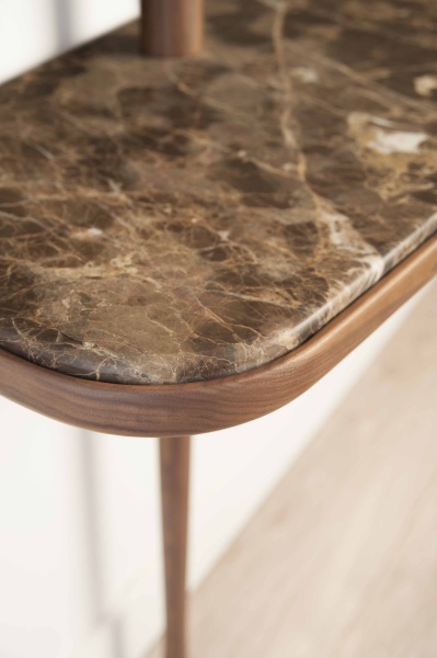 Консоль с зеркалом Momentos мрамор Emperador / орех от интернет-магазина IDODOM.RU