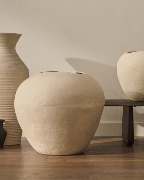 Mimun Ваза из папье-маше белого цвета, 49 см от интернет-магазина IDODOM.RU