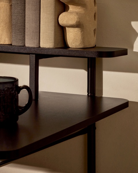 Письменный стол Galatia из черной меламина с металлическими ножками в черной отделке 120 x 60 см от интернет-магазина IDODOM.RU