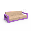 Диван Quarter lounge с подушками сиреневого цвета, аксессуар песочного цвета