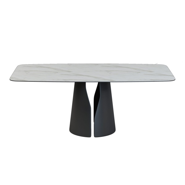 Стол овальный GIO 180, керамика матовая, белая от интернет-магазина IDODOM.RU