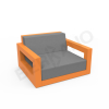 Кресло Quarter lounge с подушками Orange, Gray