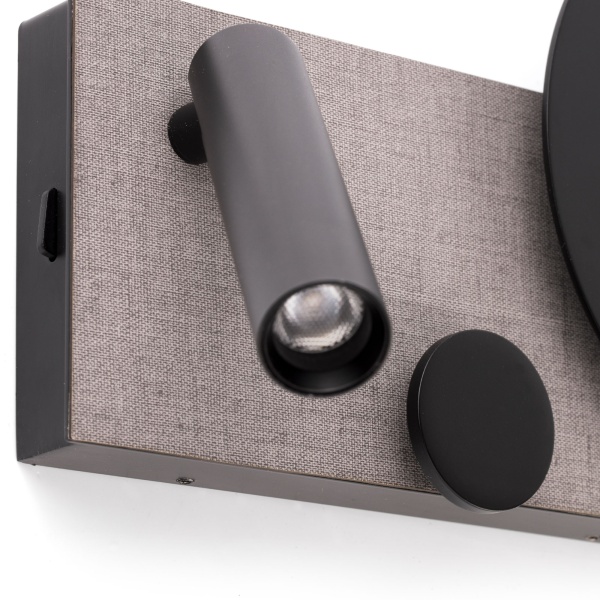 Бра с ридером Klee серый, правый от интернет-магазина IDODOM.RU