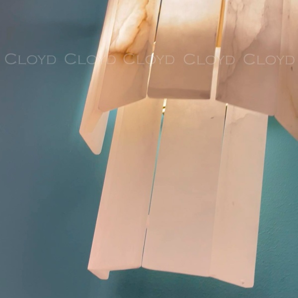 Бра Cloyd HERCULANUM-A W2 / выс. 28 см - алебастр - латунь (арт.20405) от интернет-магазина IDODOM.RU