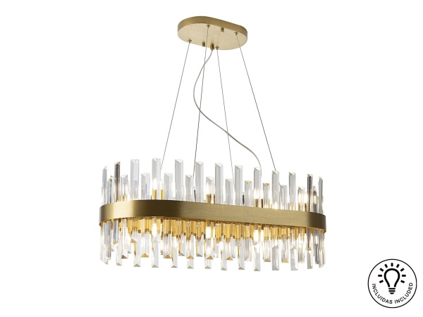 Люстра овальная Grace 20L золотая от интернет-магазина IDODOM.RU