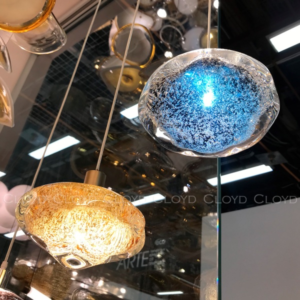 Подвесной светильник Cloyd VOCAL P1 / Ø15 см - латунь - янтарн. стекло (арт.12601) от интернет-магазина IDODOM.RU