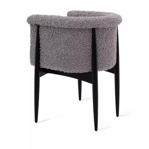 Полукресло Borgese, бук натуральный (эмаль черная), светло-серый от интернет-магазина IDODOM.RU