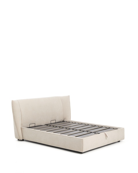 Кровать Arvian бежевого цвета из шенилла с ящиком для хранения 160 х 200 см от интернет-магазина IDODOM.RU