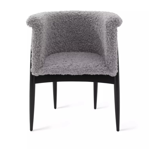 Полукресло Borgese, бук натуральный (эмаль черная), светло-серый от интернет-магазина IDODOM.RU