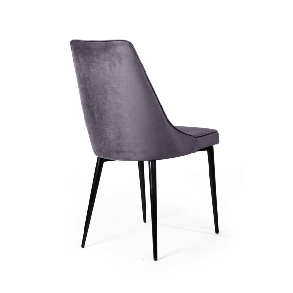 Стул Oliver, бархат серый 27/ чёрный конус от интернет-магазина IDODOM.RU