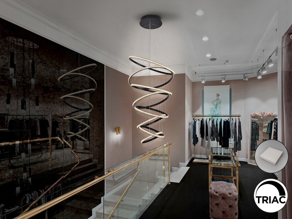 Люстра Ring 8 колец черная 3000K DIMABLE от интернет-магазина IDODOM.RU