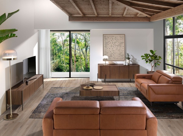 Тумба для TV 3240/MF2201A из орехового дерева и черной стали от интернет-магазина IDODOM.RU