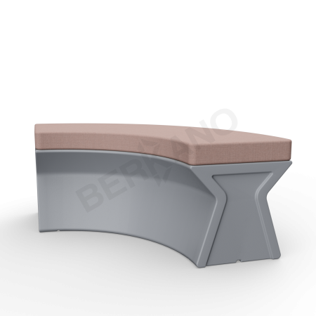 Скамейка X-seat Arc Concrete Gray / Cappuccino