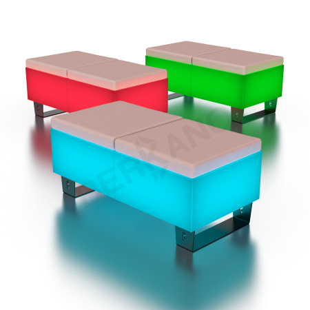 Скамейка Brick 120 Snow White RGB, Cappuccino