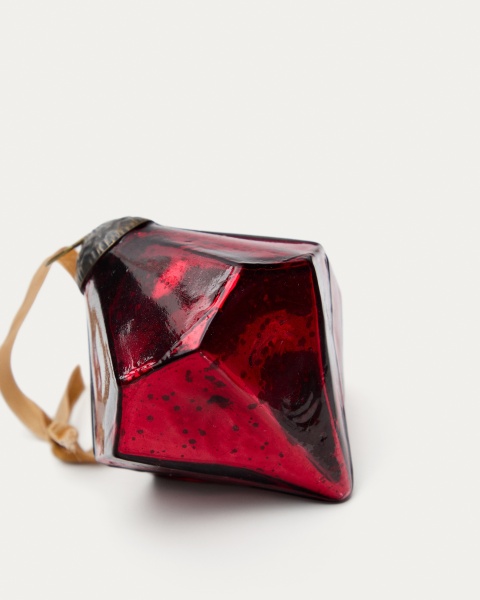 Набор из 2 подвесных украшений Argin из красного переработанного стекла, 10 см от интернет-магазина IDODOM.RU