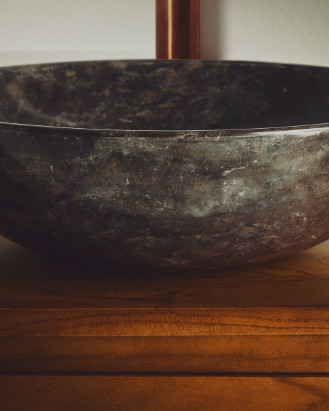 Раковина Darnen из серого мрамора Ø 40 см от интернет-магазина IDODOM.RU