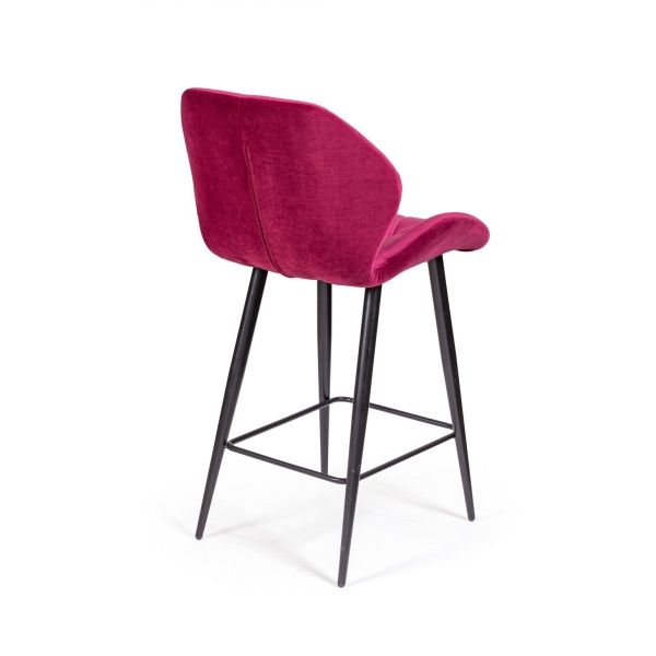 Стул полубарный Crystal, бархат винно-красный 16 от интернет-магазина IDODOM.RU