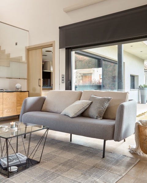 Чехол для подушки Alcara серый с белой каймой 45 x 45 см от интернет-магазина IDODOM.RU