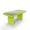 Стол Grace большой со стеклом Spring Green