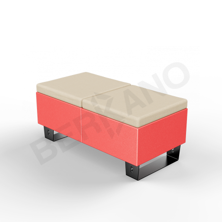 Скамейка Brick 120 Chili Red, Bone Brown