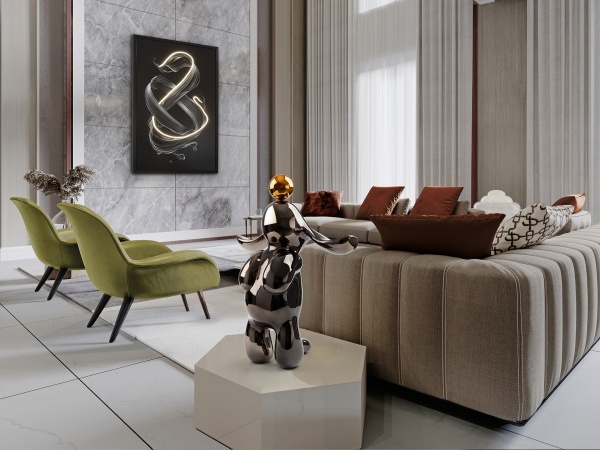 Conejo Декоративная фигура medium серый/оранжевый от интернет-магазина IDODOM.RU