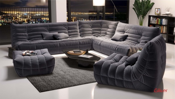 Пуф ДеФранс™️ 90/70 - Эконом микровелюр