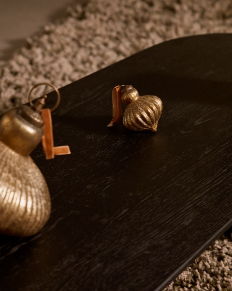 Набор из 4 подвесных украшений Raj из переработанного золотого стекла, 8 см от интернет-магазина IDODOM.RU